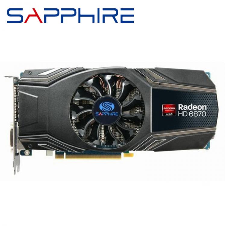 all in one place חומרה Original SAPPHIRE HD 6870 1GB Graphics Cards GPU AMD Radeon HD6870 1G GDDR5 Video Screen Cards PC Computer Game Map PCI-E HDMI