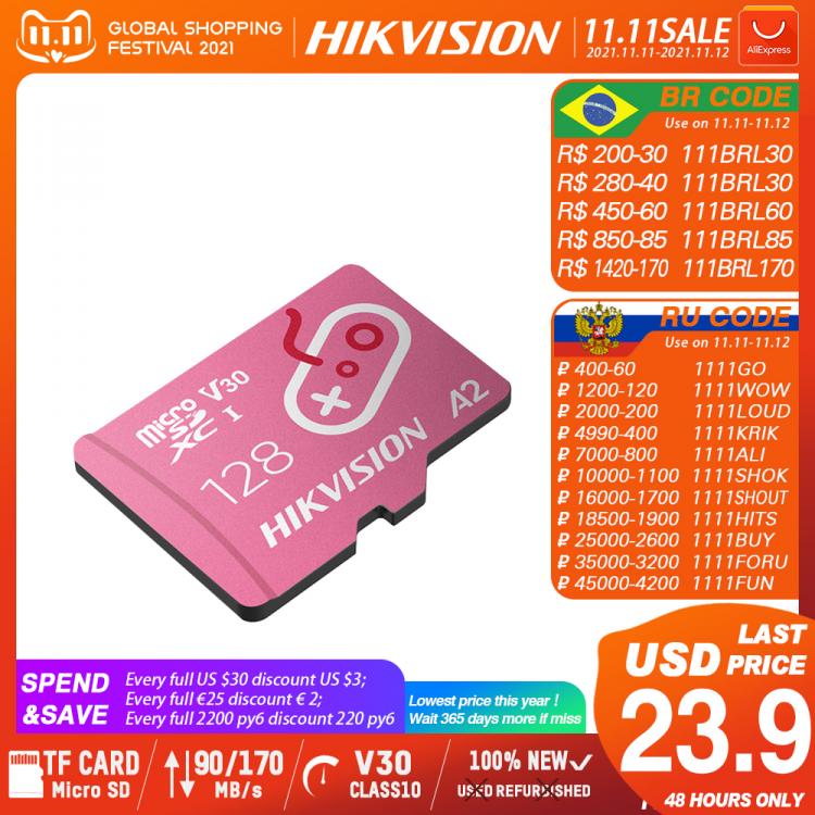 all in one place אביזרים HIKVISION Micro SD Card Class10 SDXC TF Card 128GB 256GB Max 170Mb/s Memory card Gaming series for Switch Game Box G2
