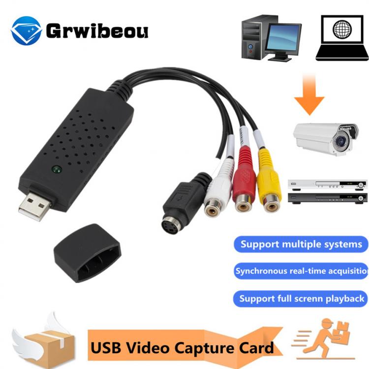 all in one place חומרה VHS to Digital Converter USB 2.0 Video Converter Audio Capture Card VHS Box VHS VCR TV to Digital Converter Support Win 7/8/10