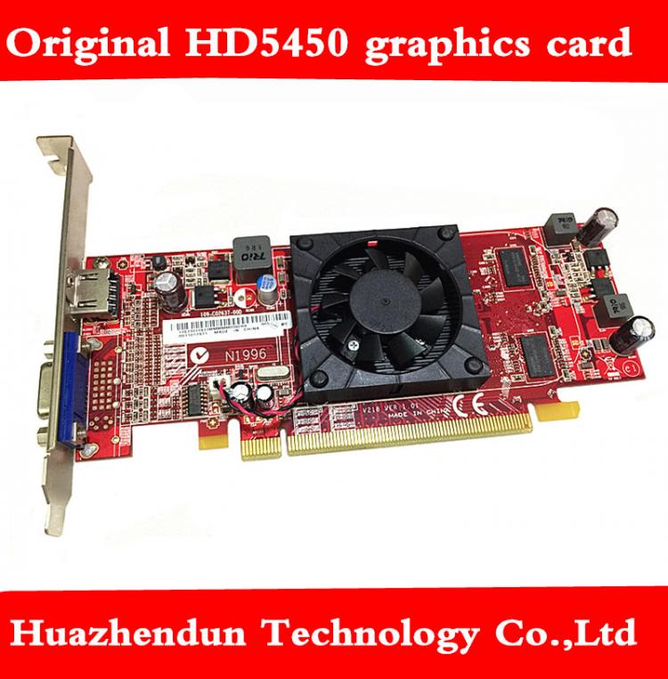 all in one place חומרה Original desktop graphics HD5450 graphics 512M memory with 8CM bezel HD PCI-E graphics HD-MI VGA interface 1pcs free shipping