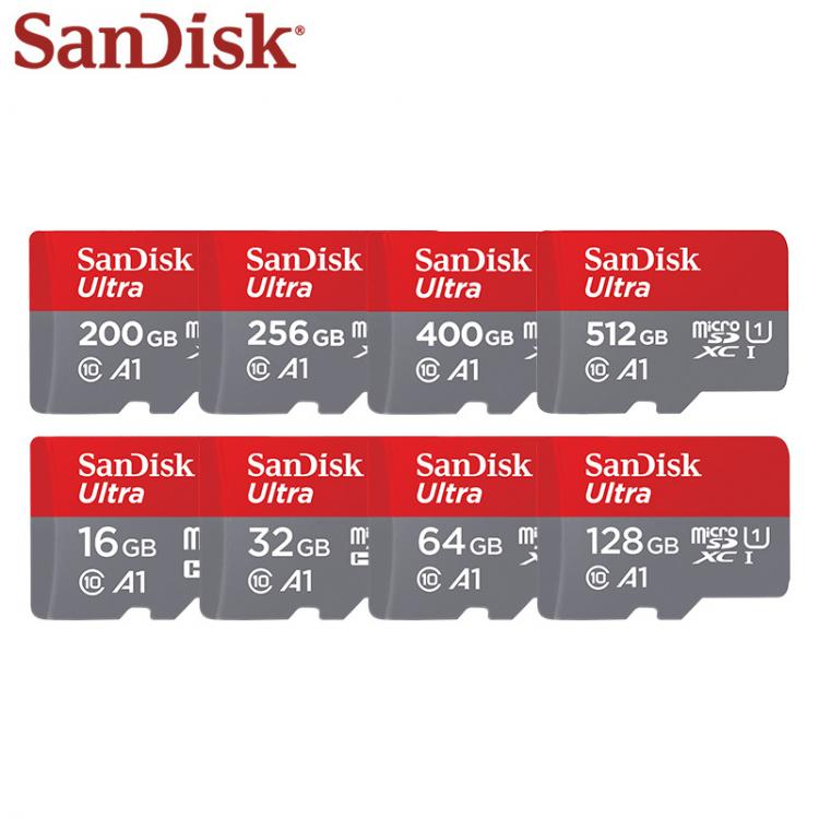 all in one place אביזרים Real Capacity SanDisk Micro SD Card C10 16GB 32GB 64GB 128GB TF Card 200GB 256GB 400GB 512GB 98MB/s Memory Card Flash Card