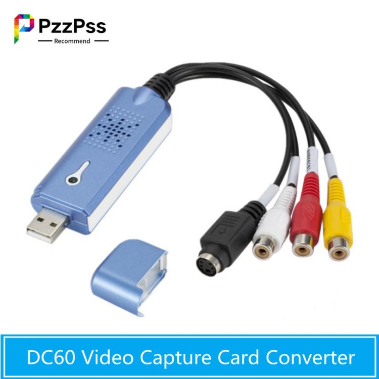 all in one place חומרה PzzPss USB 2.0 Video Audio Capture Card Adapter Portable VHS DC60 DVD Video Capture Card Converter TV Tuner for Computer Win7
