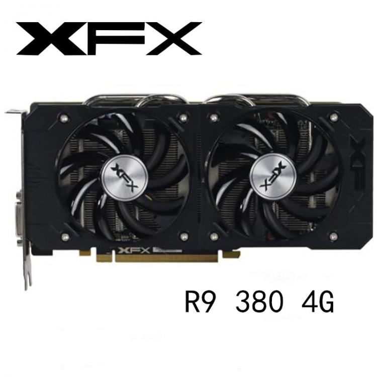 all in one place חומרה Videocard Used XFX R9380 4GB Graphics Card For AMD Radeon R9 380X 380 4GB Video Screen Cards GPU Board Desktop Computer Gaming