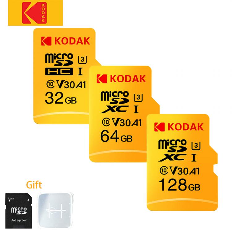 all in one place אביזרים Kodak High speed C10 u1 u3 memory card v30 16GB 32GB micro sd card 64GB 128GB tarjeta microsd 256gb mini TF card Free SD adapter