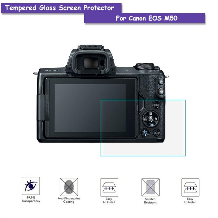 all in one place אביזרים 9H Tempered Glass LCD Screen Protector Shield Film for Canon EOS M50 Camera Accessories