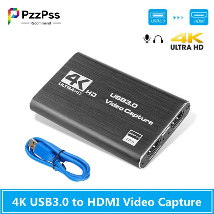 all in one place חומרה PzzPss 4K USB 3.0 Video Capture Card HDMI-compatible 1080P 60fps HD Video Recorder Grabber For OBS Capturing Game Card Live