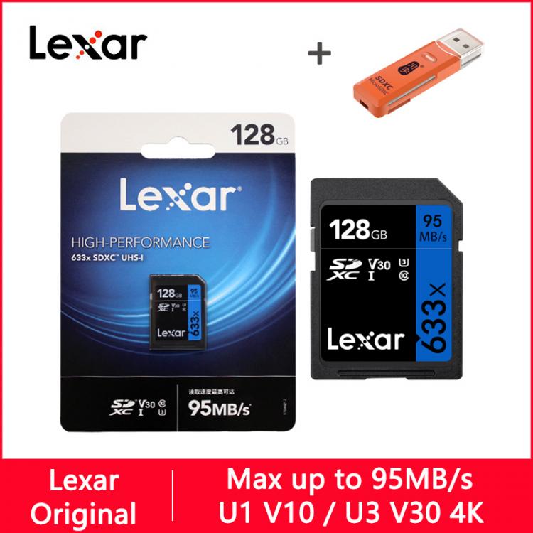 all in one place אביזרים Lexar 633X SD Card 32GB 128GB 64GB 256GB 512GB 16GB Class 10 U1/U3 V30 Memory Card 64 128 gb 1TB Flash Card SD Memory SDXC SDHC