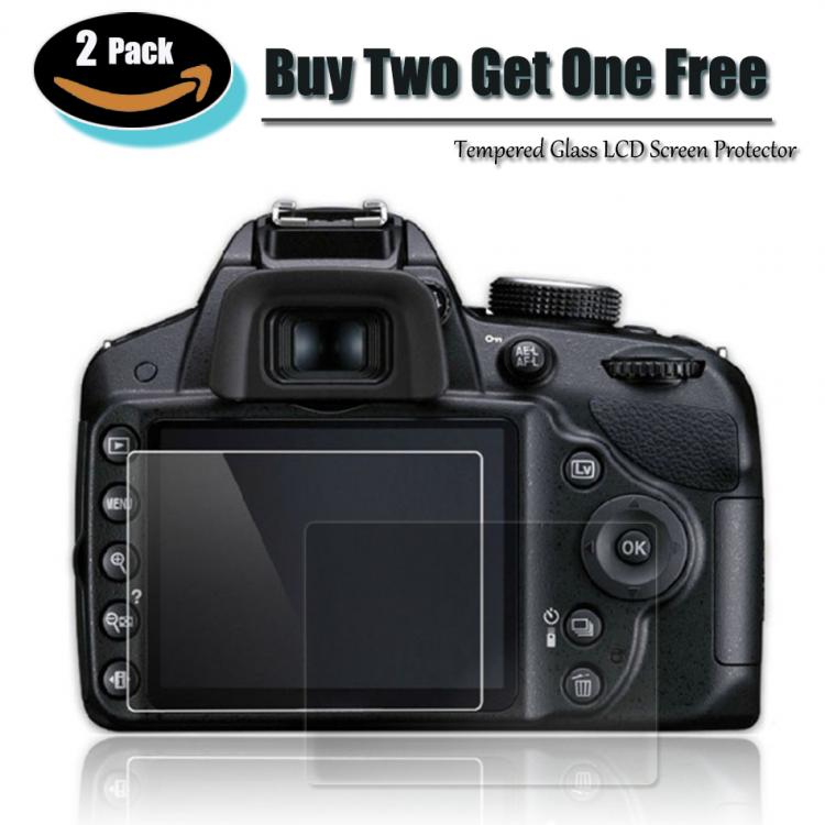 all in one place אביזרים 2 PCS 9H Tempered Glass LCD Screen Protector For Nikon D7500 D7200 D7100 D3400 D3300 D3200 D3100 D5300 D5500 D5600 D700 D7000