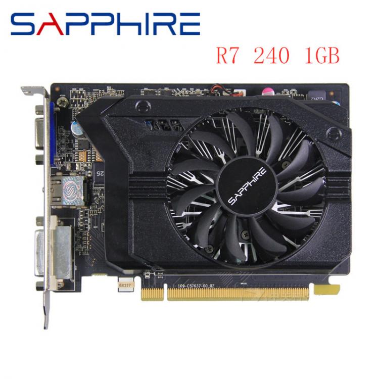 all in one place חומרה SAPPHIRE R7 240 1GB DDR5 Graphics Card GPU Radeon R7240 1GB DDR3  Video Screen Cards Computer Game For AMD Video Card Map HDMI