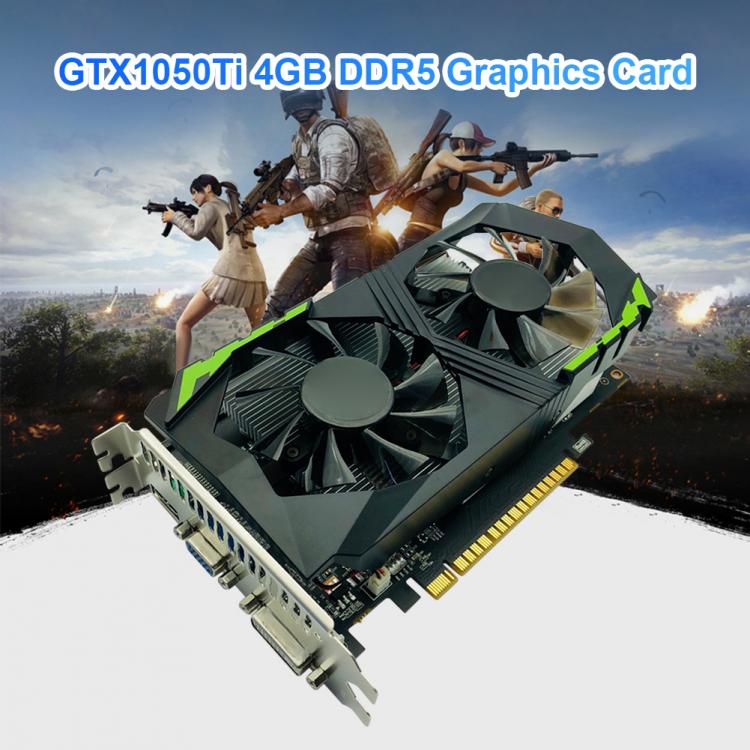 all in one place חומרה GTX1050Ti 2GB 128bit GDDR5 Video Card Desktop PCI-Express 3.0 16X HDMI DVI VGA Game Graphic Cards with Dual Cooling Fan for PUBG