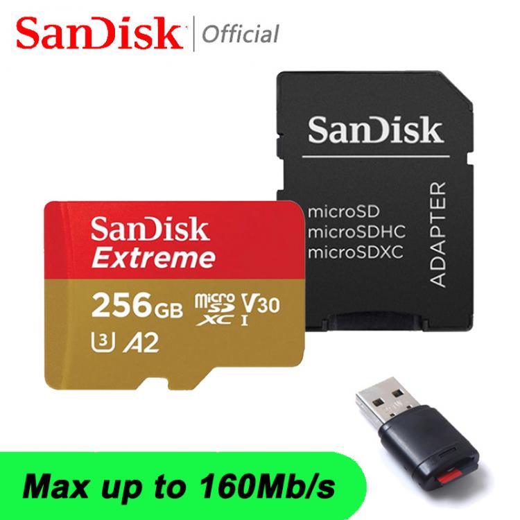 all in one place אביזרים Sandisk Extreme Memory Card 128GB Micro SD Card 512GB A2 A1 V30 U3 Flash Card 64GB 32GB TF Card 256gb 1TB Memory Microsd For PC