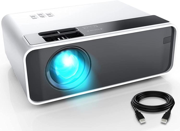 all in one place ביתית Mini Projector, CiBest Video Projector Outdoor Movie Projector 7500L, LED Portable Home Theater Projector 1080P and 200" Supp