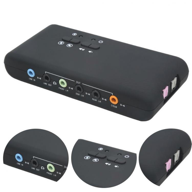 all in one place חומרה Stereo USB Dynamic Audio Optical Fiber Surround Sound Digital External 3D Sound Card 7.1 Channel Recording Playback Interface