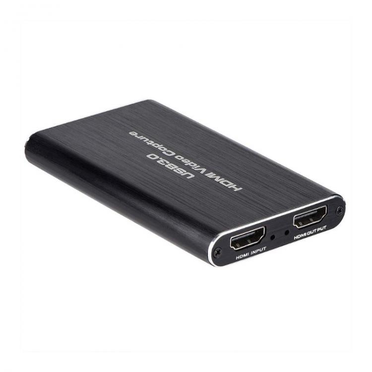 all in one place חומרה USB3.0 4K HDMI Video Capture HDMI to USB Video Capture Card Dongle Live Stream Broadcast Device Black