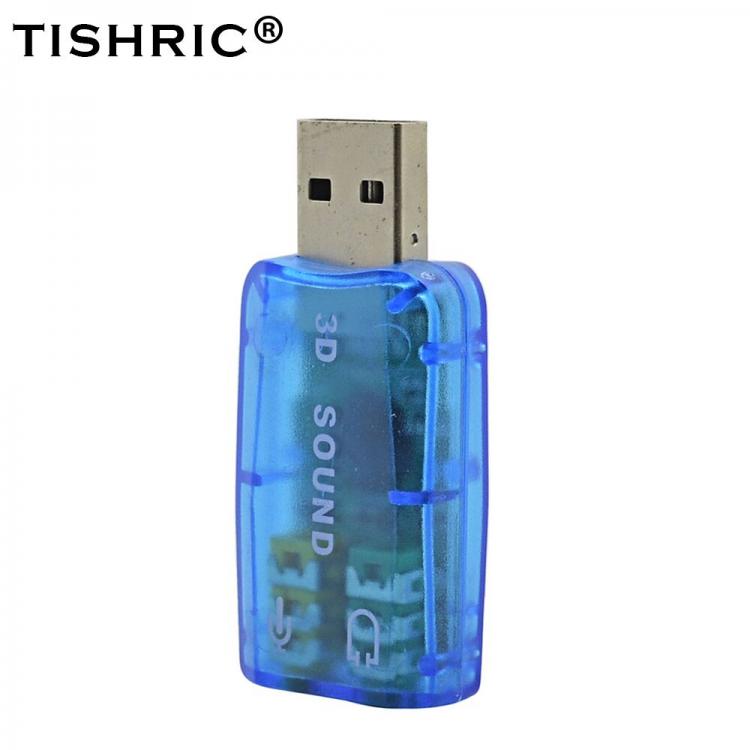 all in one place חומרה TISHRIC USB External Sound Card 5.1 3D Stereo Mic Headphone Audio Adapter USB to 3.5mm Jack For Mac PC Computer Android Windows