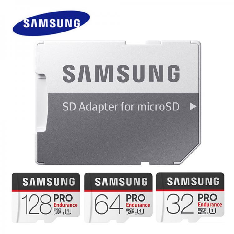 all in one place אביזרים SAMSUNG PRO Endurance microSD Card 32GB 64GB 128GB U1microSDHC/SDXC Memory Card Read speed Up to 100MB/s for Video Surveillance