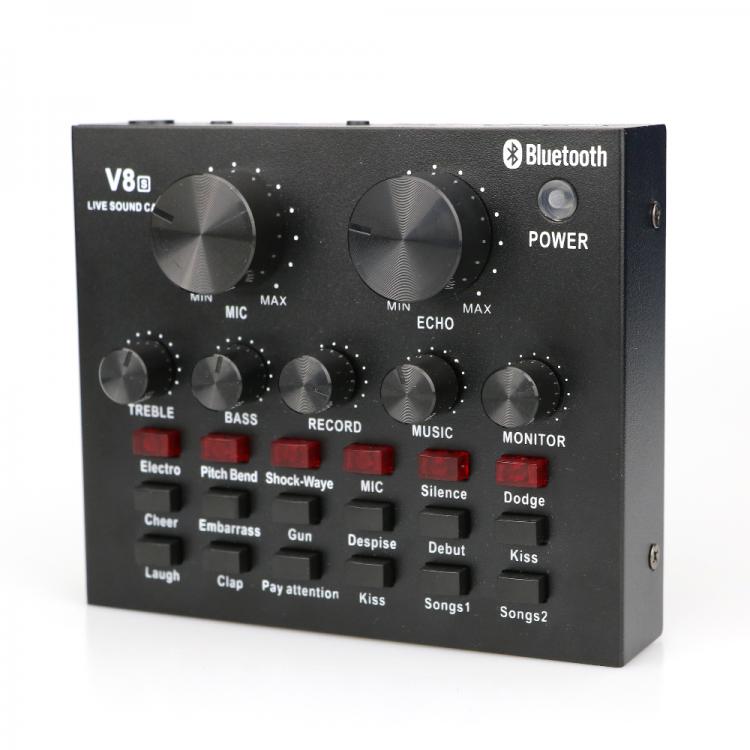 all in one place חומרה Profession External Sound Card Audio Interface for Computer Phone Microphone Karaoke Live DJ Sound Mixing Console Voice Changer