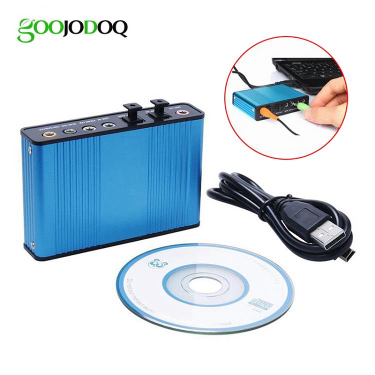 all in one place חומרה GOOJODOQ Professional USB Sound Card 6 Channel 5.1 Optical External Audio Card Converter CM6206 Chipset for Laptop Desktop
