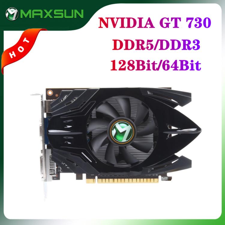 all in one place חומרה MAXSUN NVIDIA GT 730 Transformers 2GB/4GB GDDR3/GDDR5 VGA+DVI Computer PC Gaming Video 128Bit/64Bit Graphics Card Nvidia GPU
