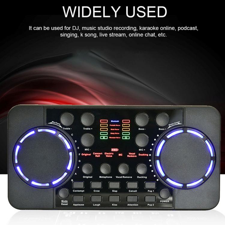 all in one place חומרה V300 Pro Live Streaming Sound Card 10 Sound Effects Bluetooth-compatible 4.0 Audio Interface Mixer for Phone PC Long battery lif