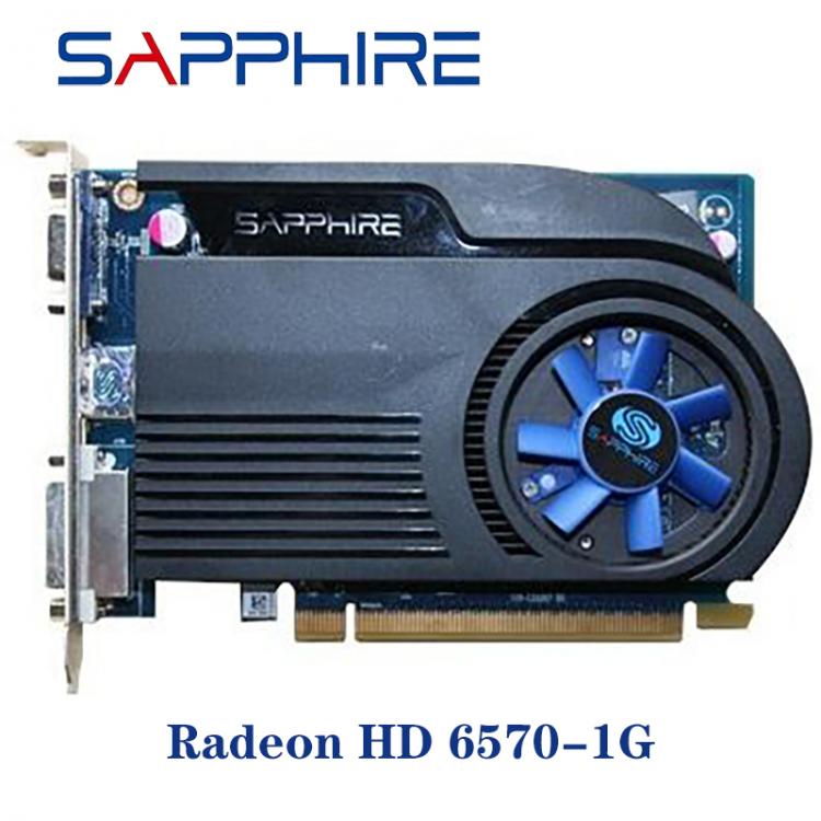 all in one place חומרה Used SAPPHIRE Video Cards HD6570 1GB GDDR3 AMD Graphics Card GPU Radeon HD 6570 Office Computer For AMD Card Map HDMI