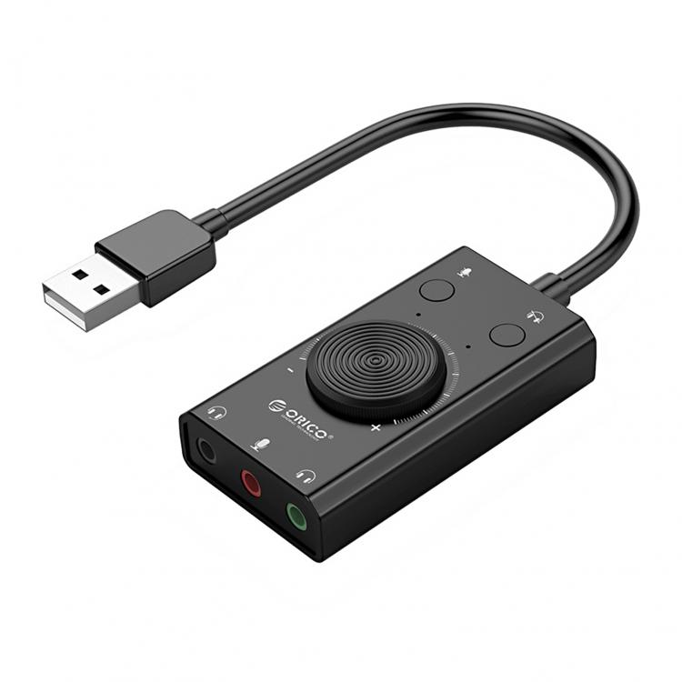 all in one place חומרה USB Sound Card Plug and Play External Stereo Sound Adapter Headphone Microphone Splitter Converter with Volume Control TRS/TRRS
