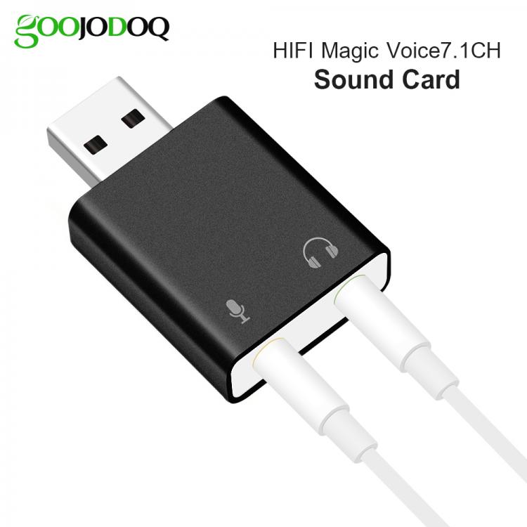 all in one place חומרה USB Sound Card, GOOJODOQ 7.1 External USB to Jack 3.5mm Headphone Adapter Stereo Audio Mic Sound Card  for PC Computer Laptop
