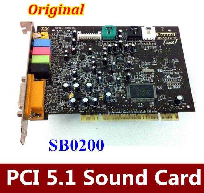 all in one place חומרה Original  For Creative SoundBLASTER LIVE 5.1 Surround PCI Sound Card SB0200
