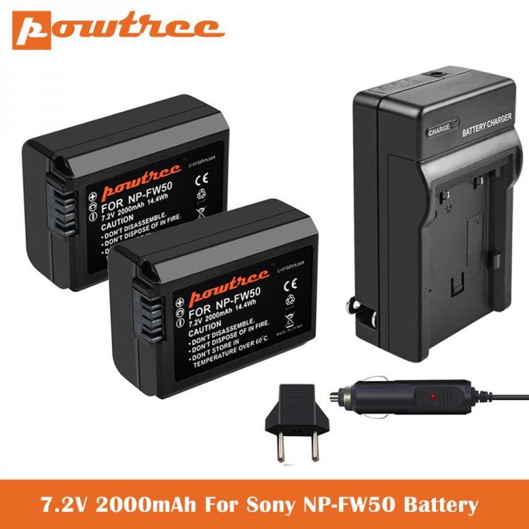 all in one place אביזרים NP-FW50 Camera Battery+Charger for Sony A6000, A6500, A6300, A7, A7II, A7RII, A7SII, A7S, A7S2, A7R, A7R2, A5100, RX10 Accessori