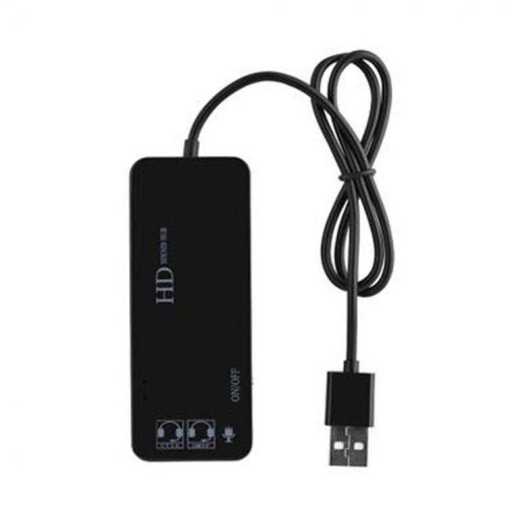 all in one place חומרה 5V/0.6A 7.1 Channel 3 USB Ports External Sound Card Hub Audio Mic Adapter for PC Laptop  External Sound Card