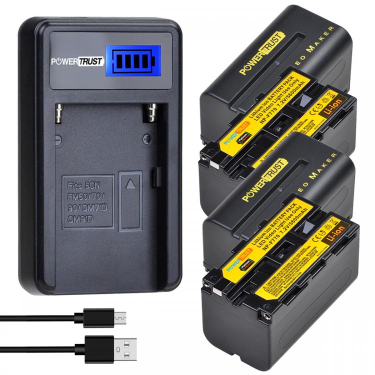all in one place אביזרים NP-F770 NP-F750 NPF770 5600mAh LED Video Light Battery + LCD USB Charger for Yongnuo YN300 III YN-300 III YN600 Series Batteries