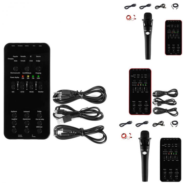 all in one place חומרה Live Sound Card Audio External USB Headset Microphone Live Broadcast Sound Card for Mobile Phone Computer PC
