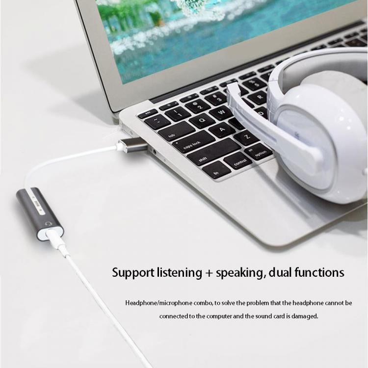all in one place חומרה Computer Sound Card USB Headset Combo 3.5 mm USB Adapter USB To Headset Speaker Audio Interface Suitable For PC Computer