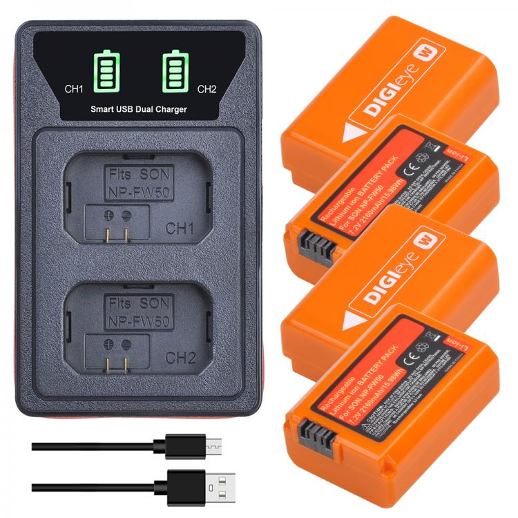 all in one place אביזרים Digleye 2160mAh NP-FW50 np fw50 Battery akku+LED Dual USB Charger for Sony a37 Alpha 7 7R II 7S a7S a7R II a5000 NEX-7 DSC-RX10