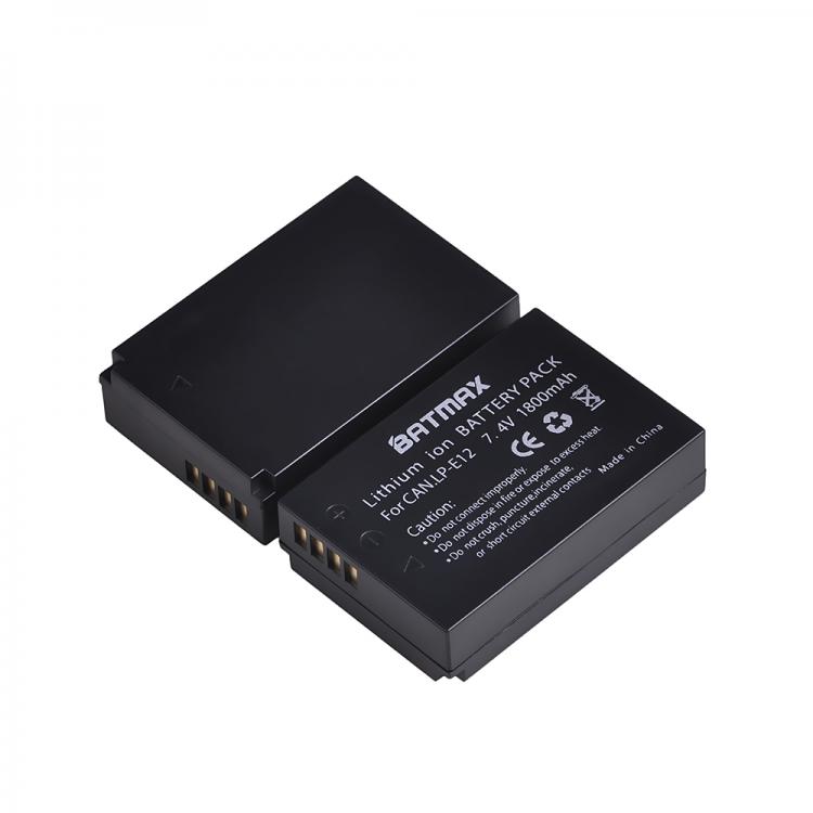 all in one place אביזרים Batmax 1800mAh LP-E12 LP E12 LPE12 Battery for Canon EOS M EOS M10 M100 EOS Rebel SL1 EOS 100D SX70HS Digital Cameras