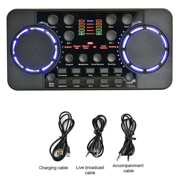 all in one place חומרה Live Streaming Sound Card Bluetooth-compatible Audio Interface Mixer Audio Adapter Soundcard for USB Sound Card for Phone PC