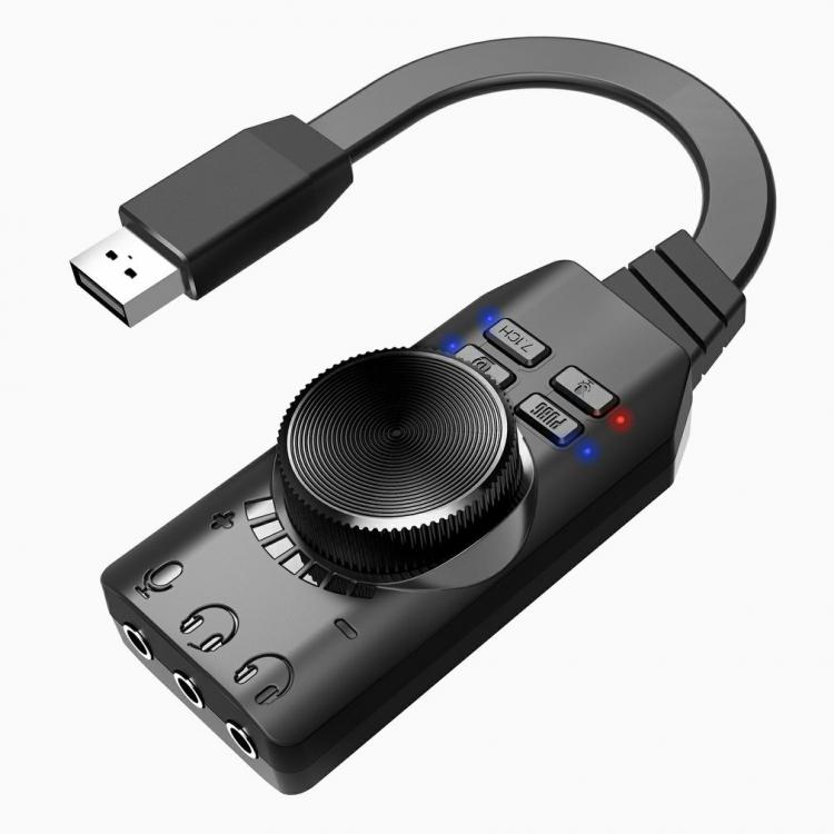 all in one place חומרה OUTAD External USB Sound Card Stereo Mic Speaker Headset Audio Jack 3.5mm Cable Adapter Mute Switch Volume Adjustment Free Drive