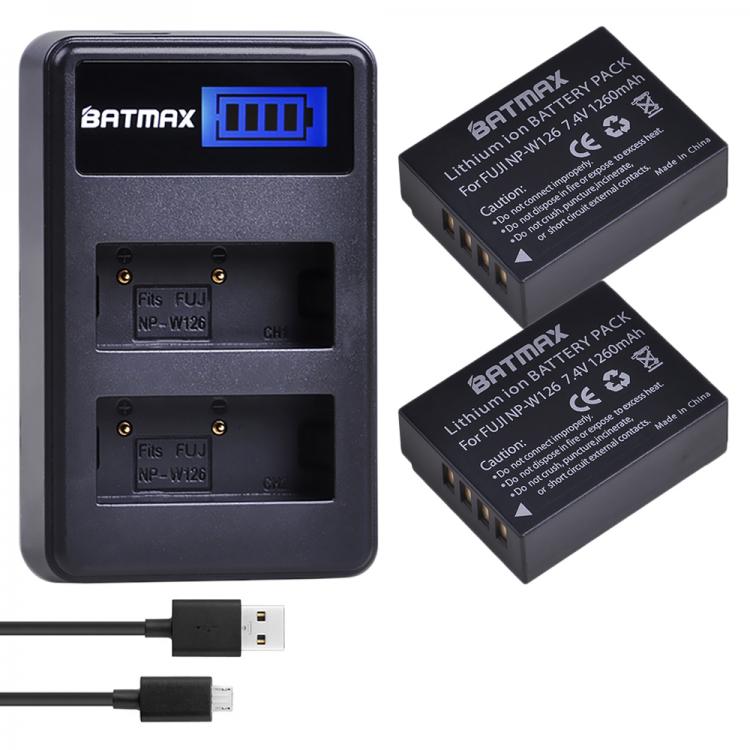 all in one place אביזרים 2Pcs 1260mAh NP-W126 NP W126 NPW126 Batteries + LCD Dual Charger for Fujifilm Fuji X-Pro1 XPro1 X-T1 XT1, HS30EXR HS33EXR X PRO1