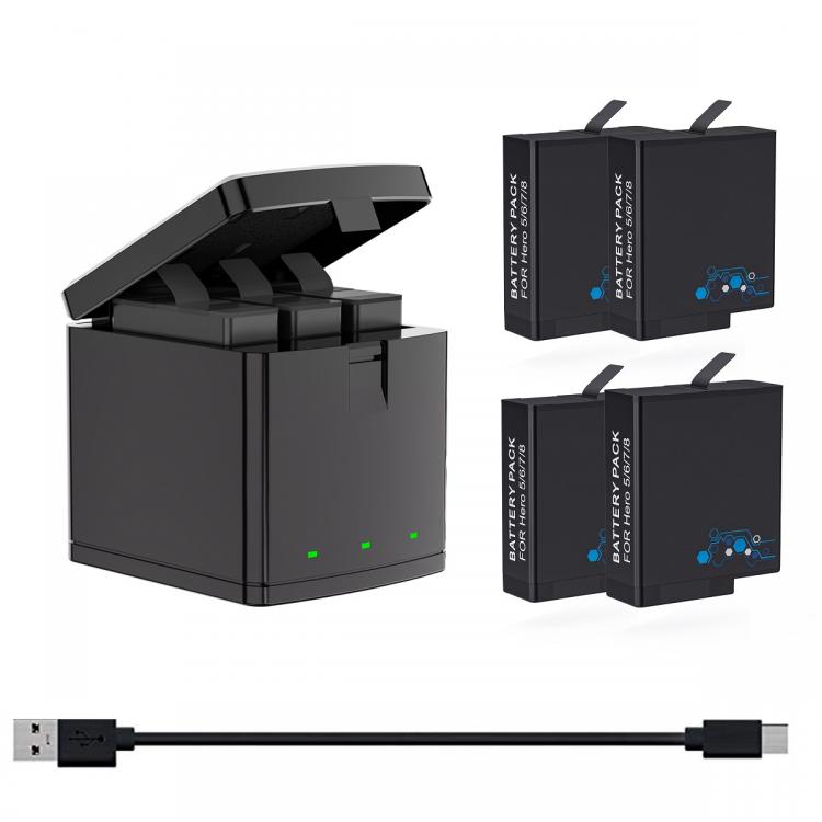 all in one place אביזרים BINPAI GoPro Battery For Gopro 8 Hero 8 7 Black Hero 6 Hero 5 Action Camera Accessories and LED USB 3 Ways Portable Charger