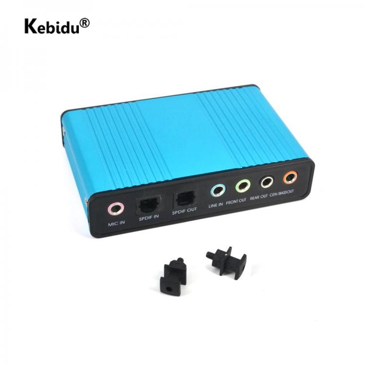 all in one place חומרה Professional USB 2.0 Sound Card 6 Channel 5.1 Optical External Audio Card Converter CM6206 Chipset for Tablet