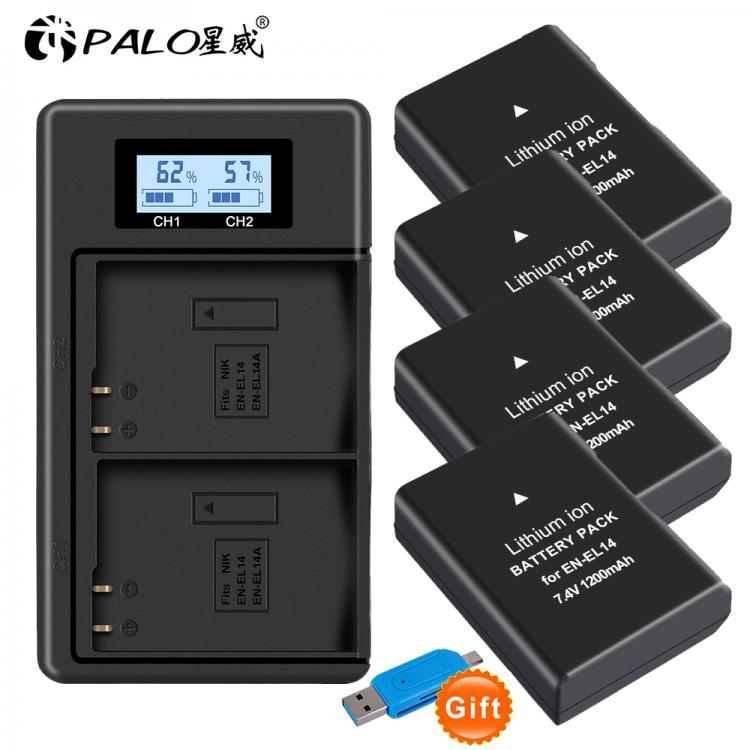 all in one place אביזרים EN-EL14 EN-EL14A ENEL14 EN EL14 Battery for Nikon D3100 D3200 D3300 D3400 D3500 D5600 D5100 D5200 P7100 P7200 P7800+LCD Charger