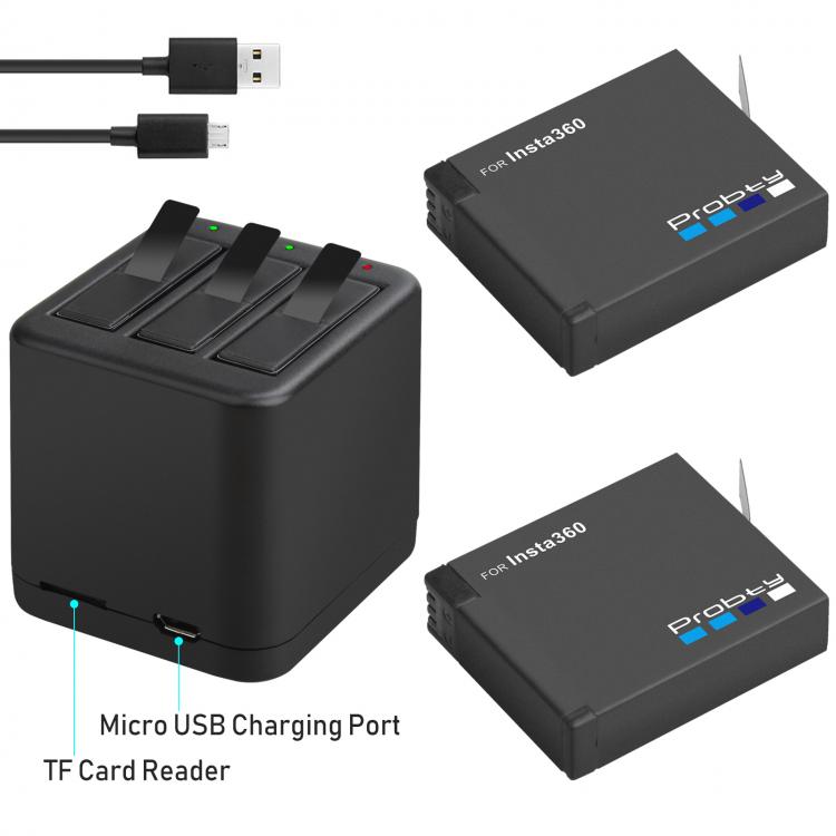 all in one place אביזרים Insta360 ONE X battery and Micro USB battery charger support reading and writing TF card at the same time