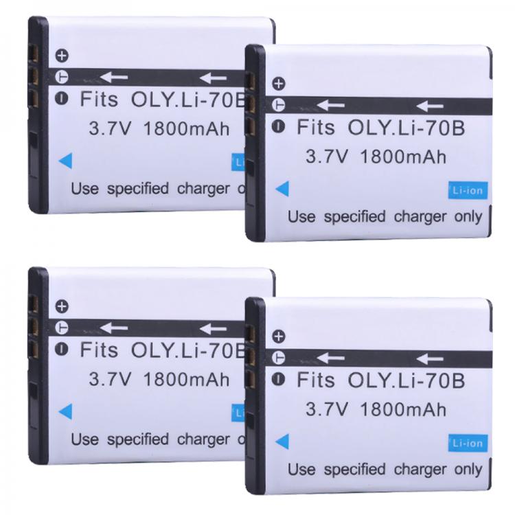 all in one place אביזרים 4Pcs 1800mAh Li-70B Li 70B Camera Battery for Olympus FE-4020 FE-4040 FE4020 FE4040 X940 D705 FE5040 D-705 D-710 VG-110 VG-140