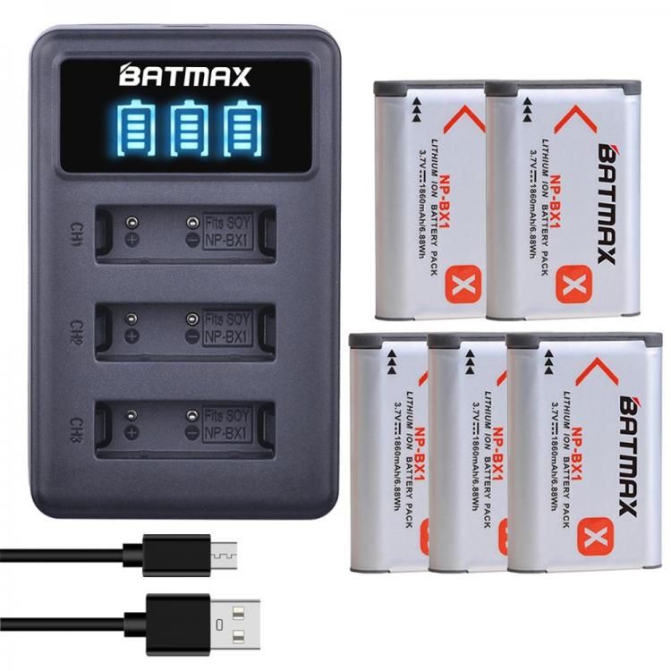 all in one place אביזרים Batmax 1860mAh NP-BX1 NPBX1 Battery+LED 3-Slots USB Charger for Sony DSC-RX100 WX500 HX300 WX300 AS30V AS300 M3 M2 HX60 ZV-1 Log