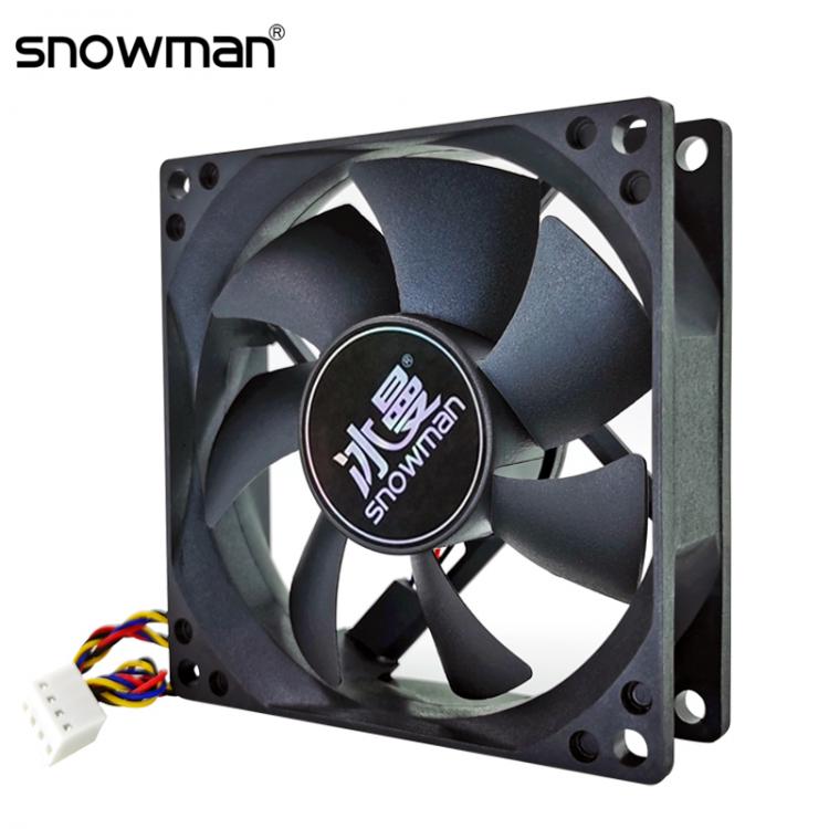 all in one place חומרה SNOWMAN 80mm 4 Pin PWM Fan Computer Case Fan Silent 8CM Fan CPU Cooling Fan Quiet PC Cooler Fan Case Fans DC12V Adjust Fan Speed