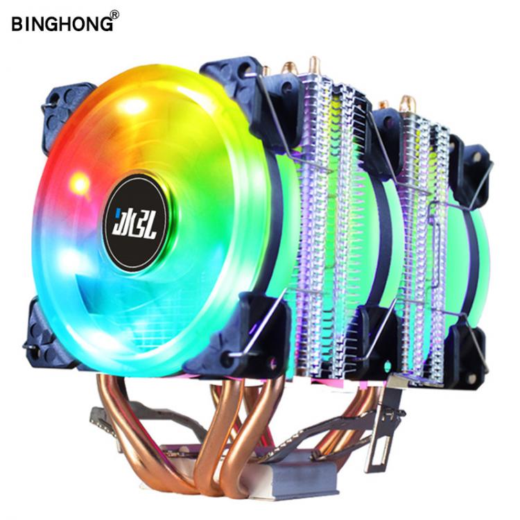 all in one place חומרה BING HONG 4 Copper Tube Double Tower CPU Cooler LGA 775 1155 1366 2011 X79 X99 AMD3 AM4 Universal PC Silent RGB PWM Cooling Fan