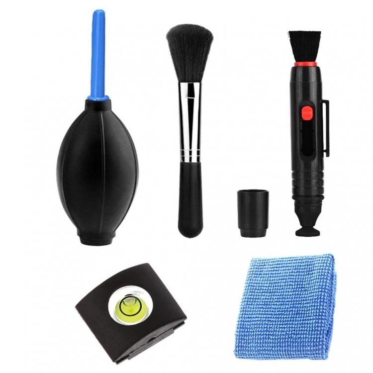 all in one place אביזרים 5-In-1 Camera Dust Cleaning Tools Set Camera Lens Cleaning Brush Wipe pen air blower Set For Canon For Nikon For Sony