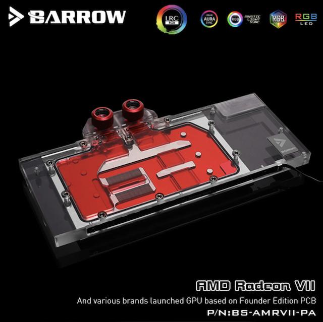 all in one place חומרה Barrow BS-AMRVII-PA, LRC 2.0 Full Cover Graphics Card Water Cooling Blocks, For AMD Founder Edition Radeon VII
