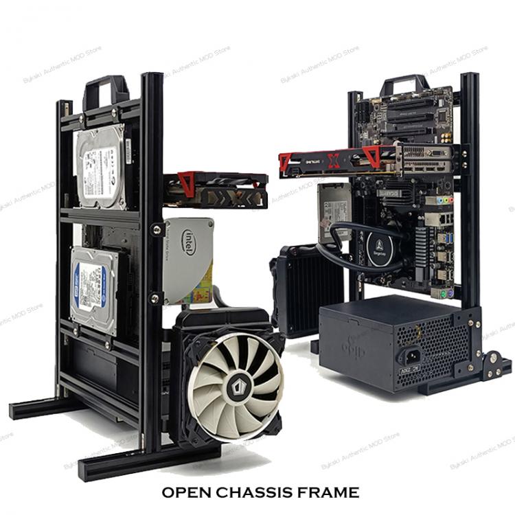 all in one place חומרה MOD Open Style Computer Case Frame,Vertical Chassis Shelf,DIY Desktop Gaming Gamer Cabinet PC Cabinet,Support  ATX/ ITX / MATX