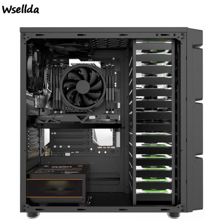 all in one place חומרה 14bit Hard Drive Tower Multi-disk Storage Server Desktop Computer Chassis ATX Compatible Main Box Power Supply Mining Mining Rig